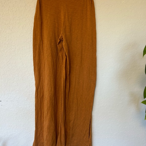 Urban Outfitters Wide Leg Pants Jesse Split Burnt Orange Boho Flowy Trousers - Picture 5 of 6